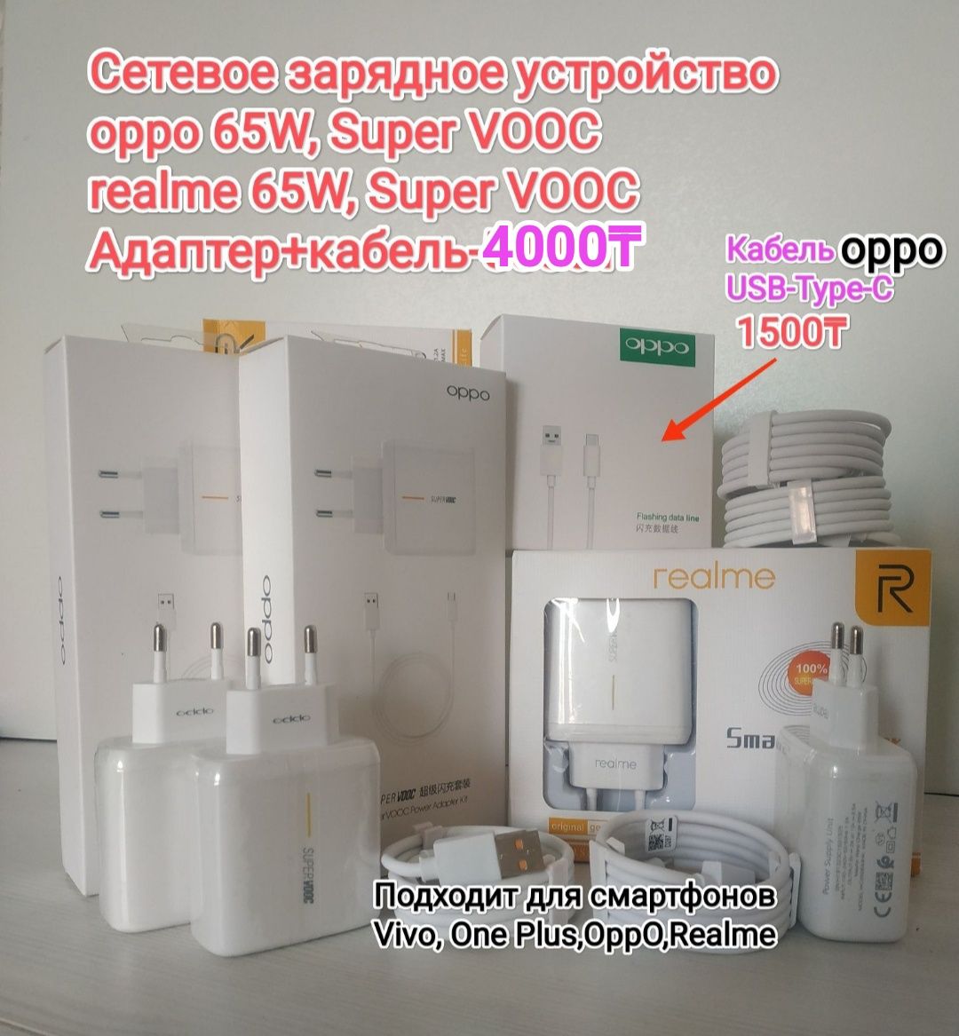 Зарядка Самсунг Xiaomi OPPO.Быстрая зарядка 15W 25W 45 REALME One plus