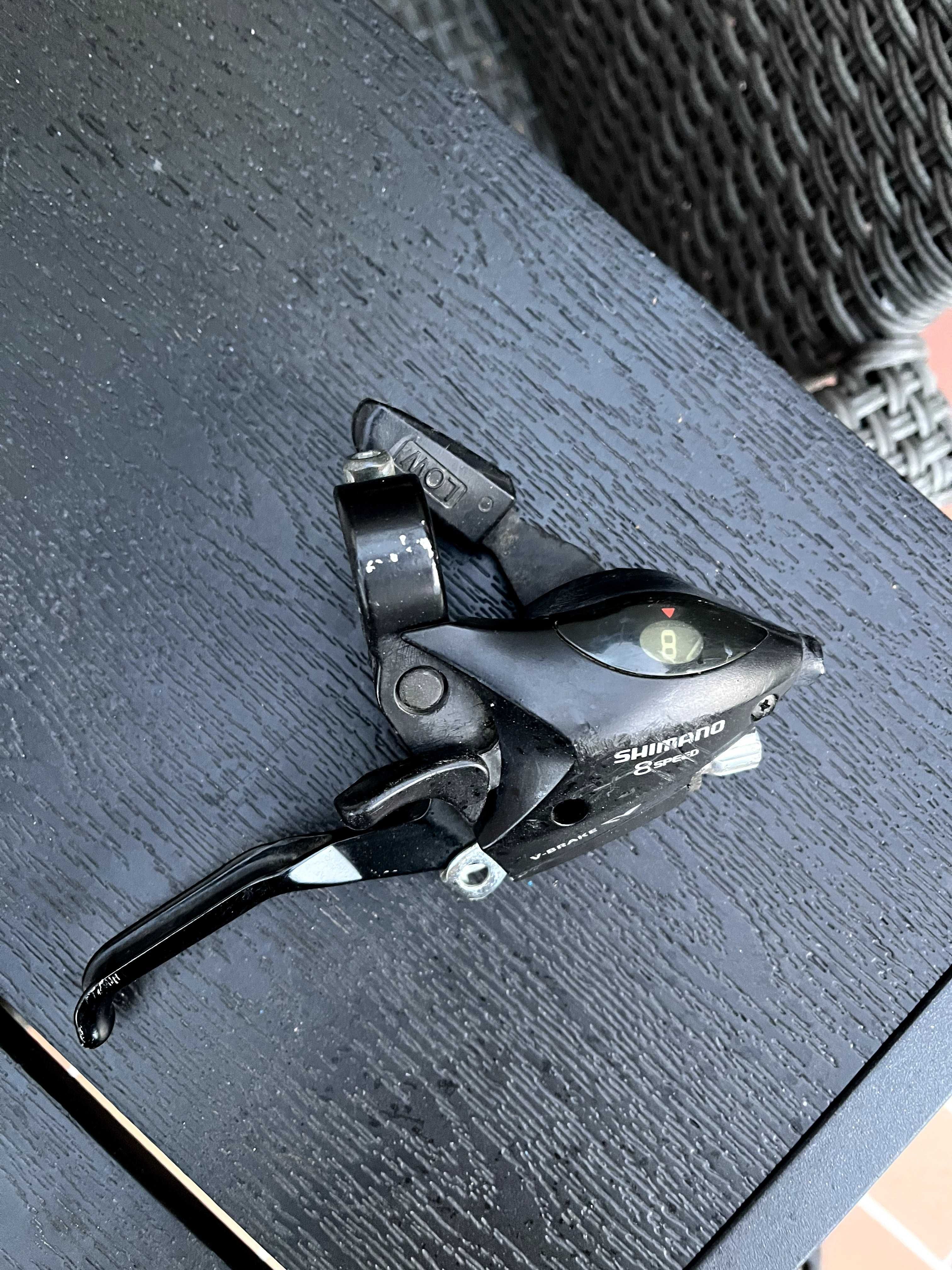 set manete schimbator acera, schimbator foi 3x shimano sis