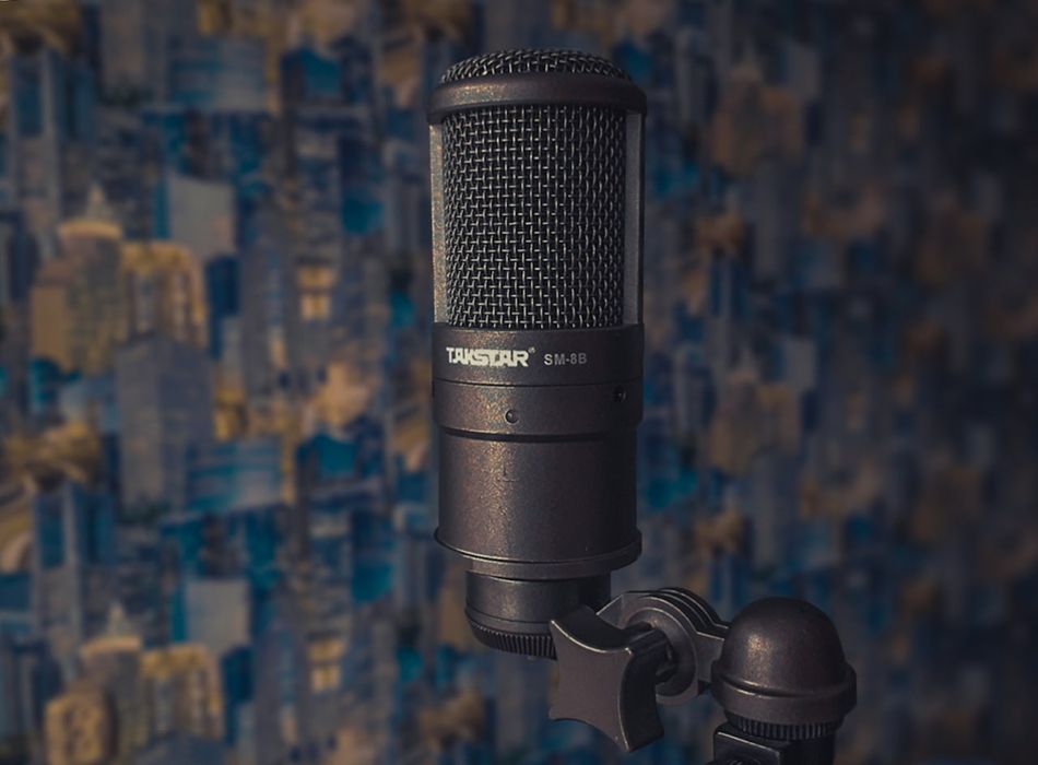 Микрофон конденсаторный студийный студия предусилитель звуковая карта