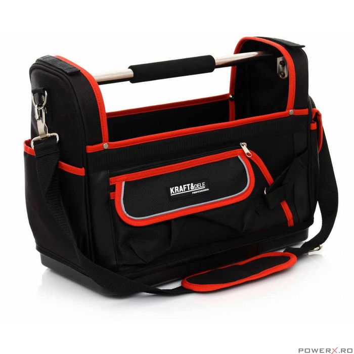 Geanta pentru scule 9 buzunare, 3 interior, 6 exterior, Kraft