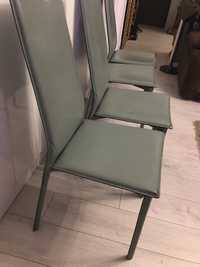 4 superbe vintage scaune piele bivol