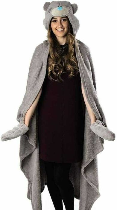 Ново одеяло с качулка и ръкавици