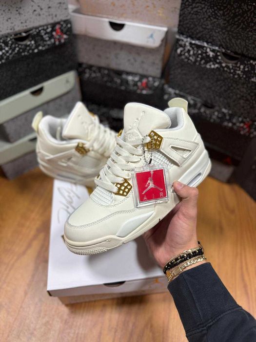 #TrueToSHoe# Nike Air Jordan 4 Metalic Gold - Livrare Cu Verificare -