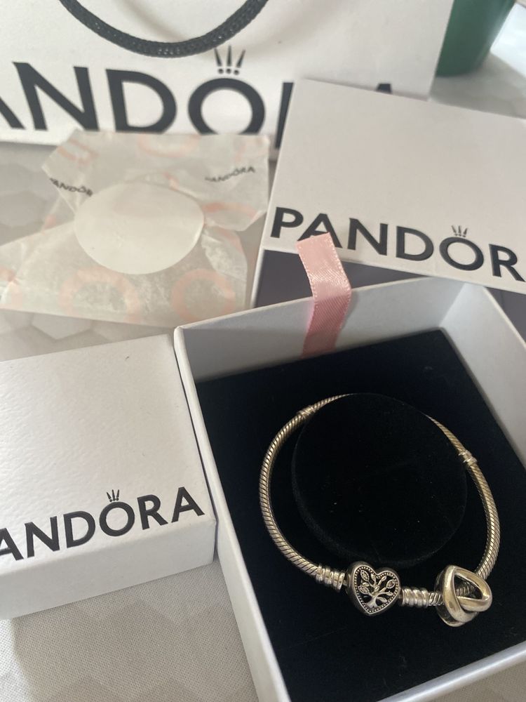 Bratara Pandora+charm Inima