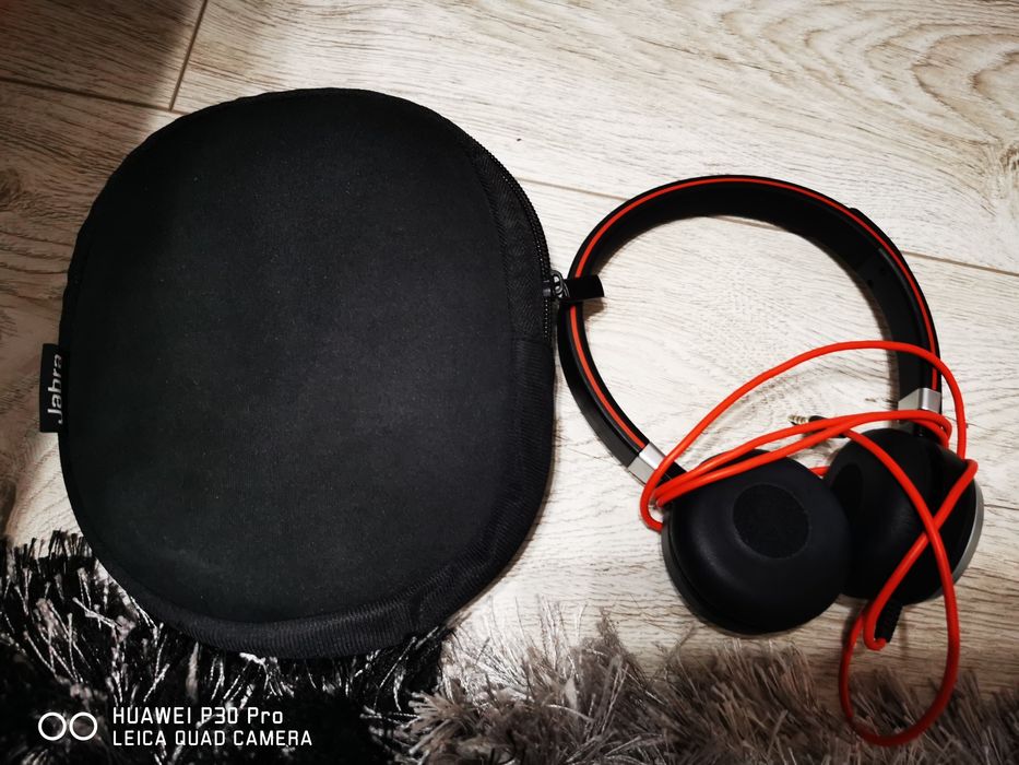 Casti Jabra EVOLVE 40 UC Stereo, Negru/Rosu