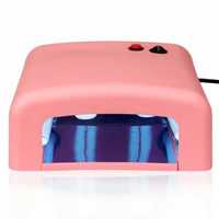 UV лампа  за маникюр с 4 UV крушки, 36W, Розова