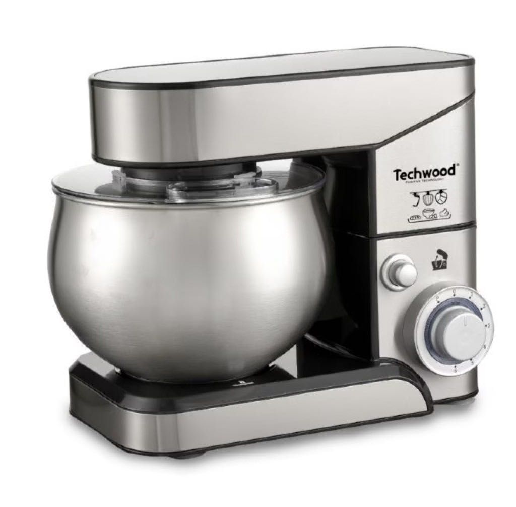 Планетарен миксер с купа от инокс Techwood TRO-1055, 1000W, 5л