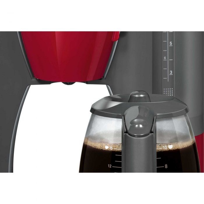 Cafetiera Bosch TKA6A044, 1200 W, 1.25 l, 15 cesti, Rosu
