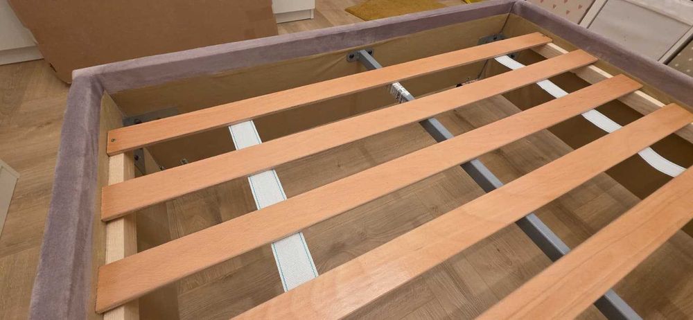 Pat tapițat copii FANCY Mobexpert 120x200cm, somieră inclusă