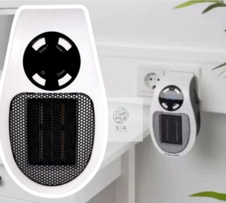 Вентилаторна печка Мини духалка, 400W с дистанционно управление и тайм