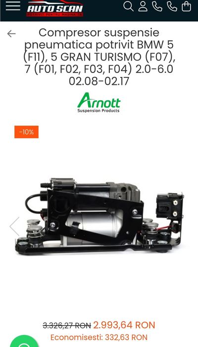 Pompa compresor Valeo suspensie BMW X5