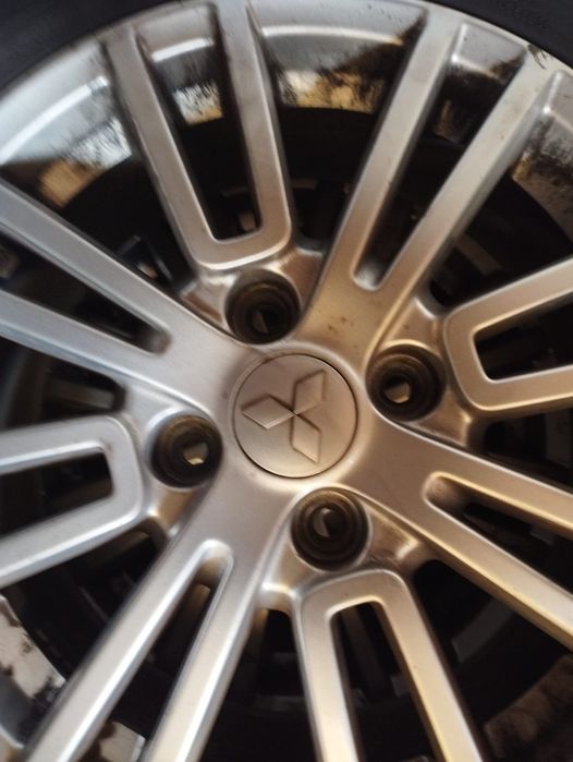 Set 4 Jante aliaj originale Mitsubishi 16" + Anvelope