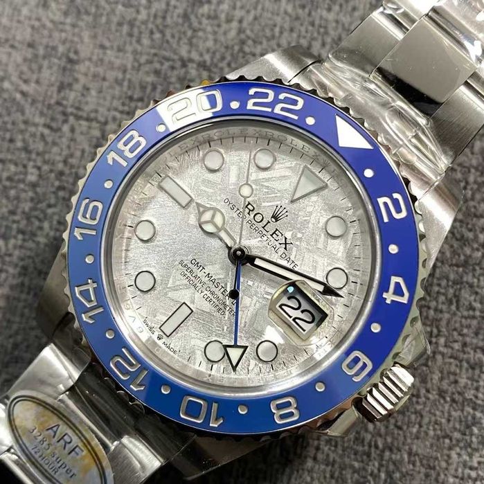 rolex gmt-master meteorite blue bazel