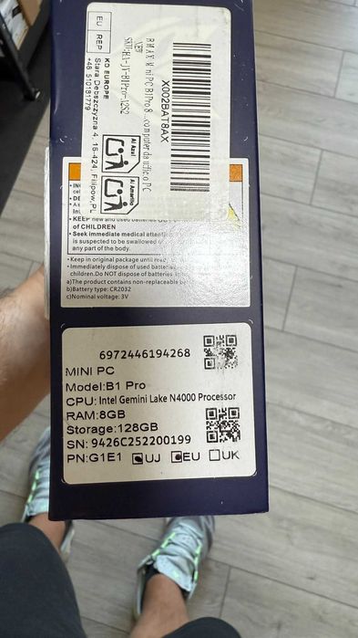 Bmax B1 Pro Mini PC, Fanless Intel N4000, 8GB LPDDR4/128GB eMMC