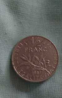 1/2 франка, одна вторая франка, монета