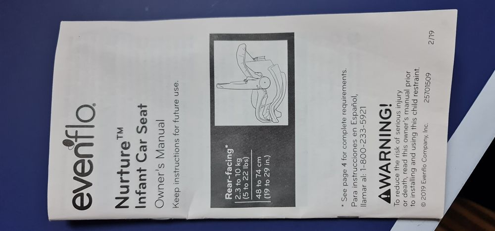 Scoică auto Evenflo din SUA, ca nou