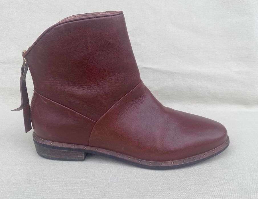 UGG Bruno Superbe Ghetute Maro Piele Office Casual Original UK