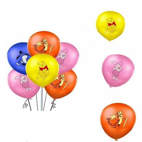 Set 12 baloane latex Ursuletul Winnie_Tigrila_Purcelus_Aiurel