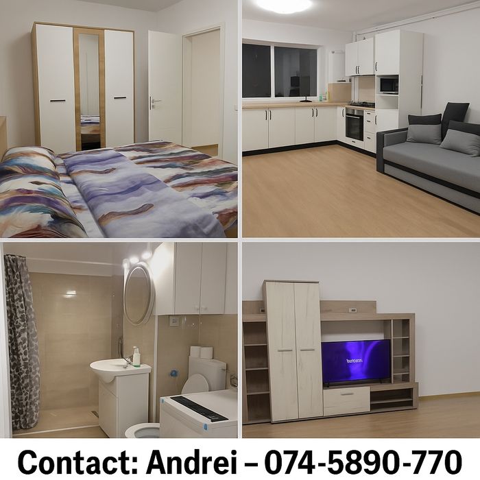 Studio de închiriat Sânpetru, Brașov – complet mobilat și utilat