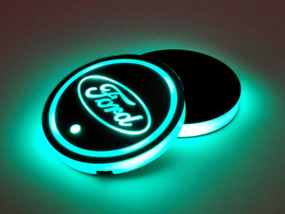 Suport auto pentru pahare cu lumina inteligenta LED cu logo