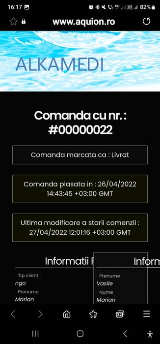 Vând Ionizator apa alcalina Alkamedi 4100 garanție IMPECABIL