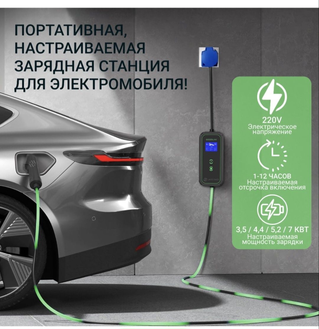 Зарядка 7 квт 32А с Wifi зарядное устройство
