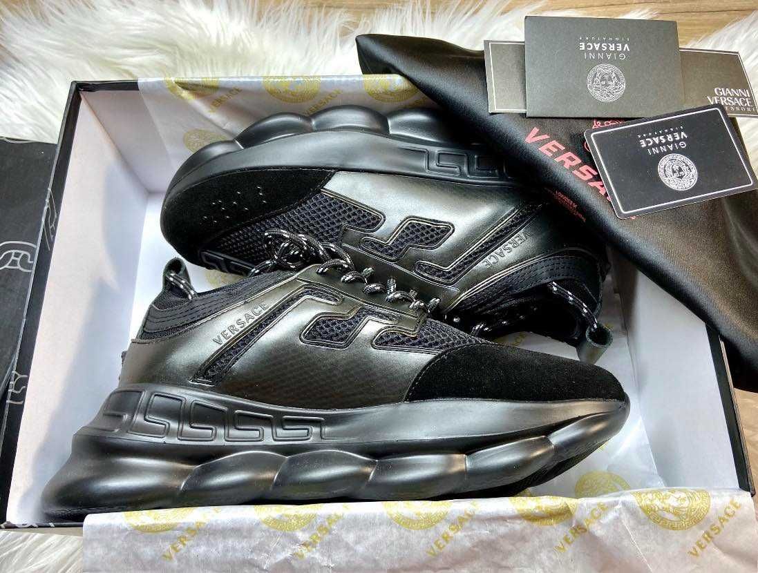 Adidasi Versace Chain Triple Black