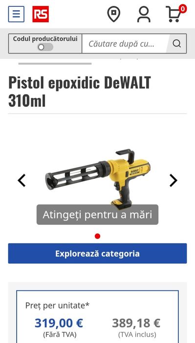 Pistol Silicon DeWalt XR DCE560N