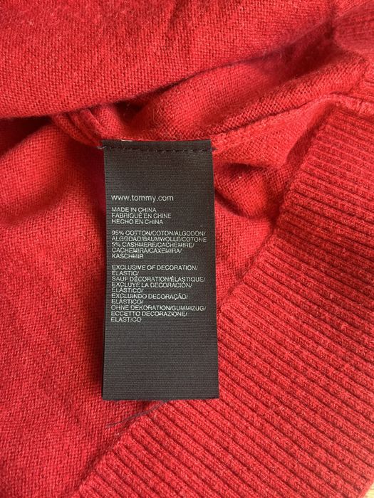 Tommy Hilfiger : Cotton Cashmere V Neck - 5% Кашмир размер М /Оригинал