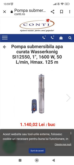 Pompa sumersibila