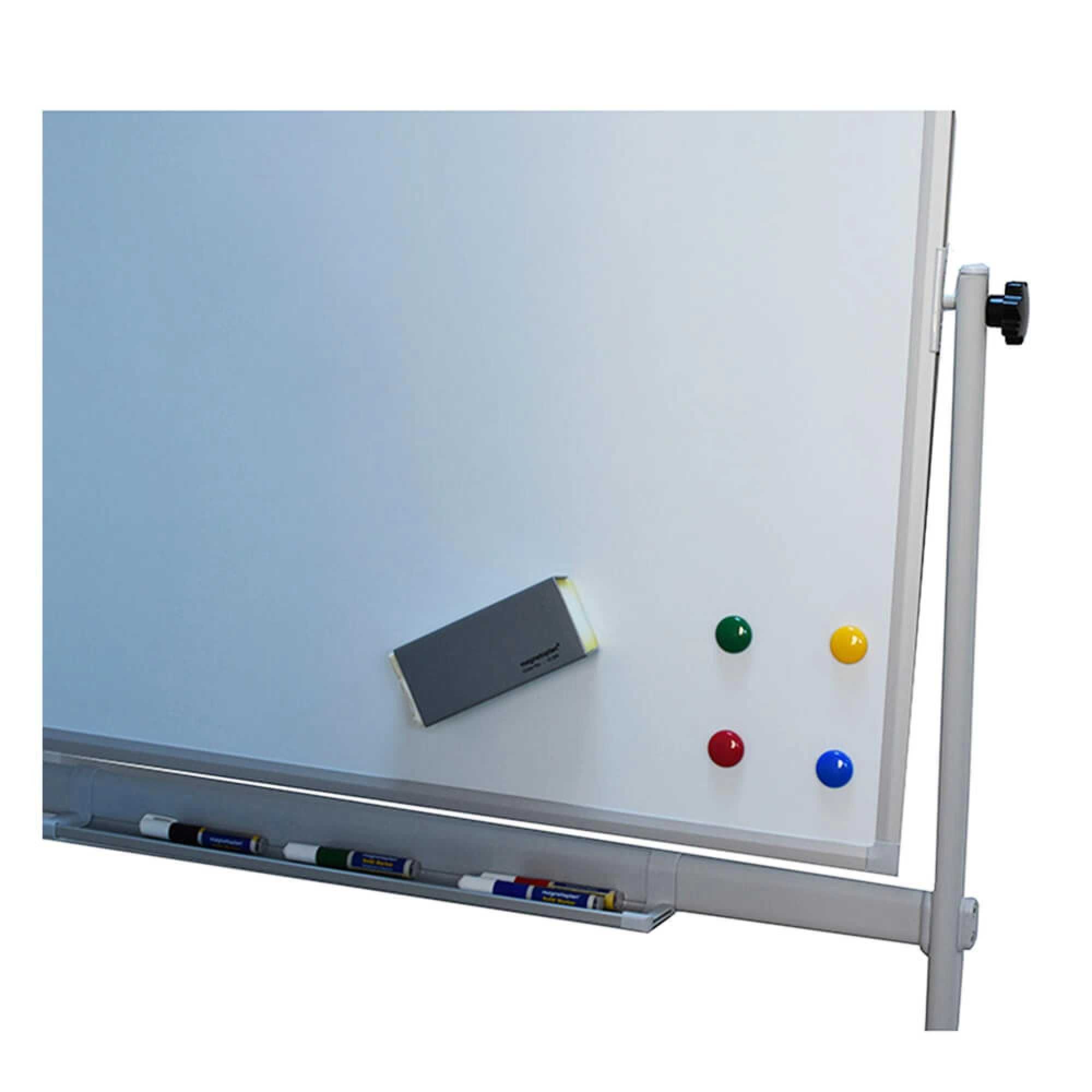 Tabla magnetica Whiteboard, 100x200 cu stativ 4 buc