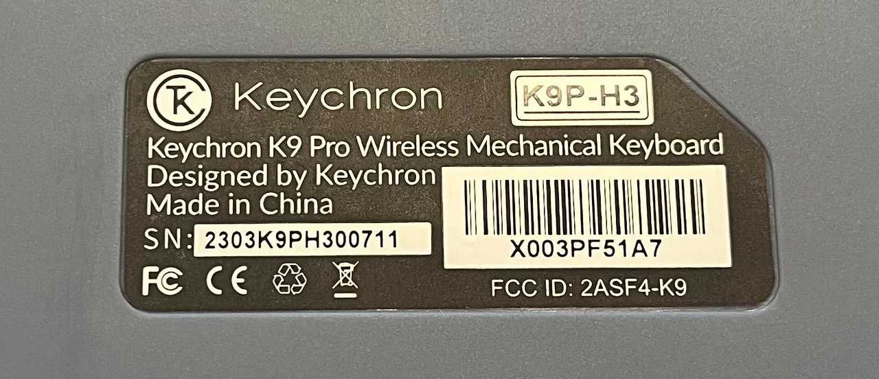 Нископрофилна безжична механична клавиатура Keychron K9 Pro (K9P-H3)