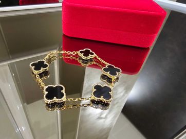 Van Cleef & Arpels VCA Black 5 Motifs Vintage Alhambra Дамска Гривна