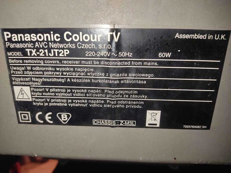 Tv panasonic cu tub tx21jt2p, consum 60w, tv retro vintage
