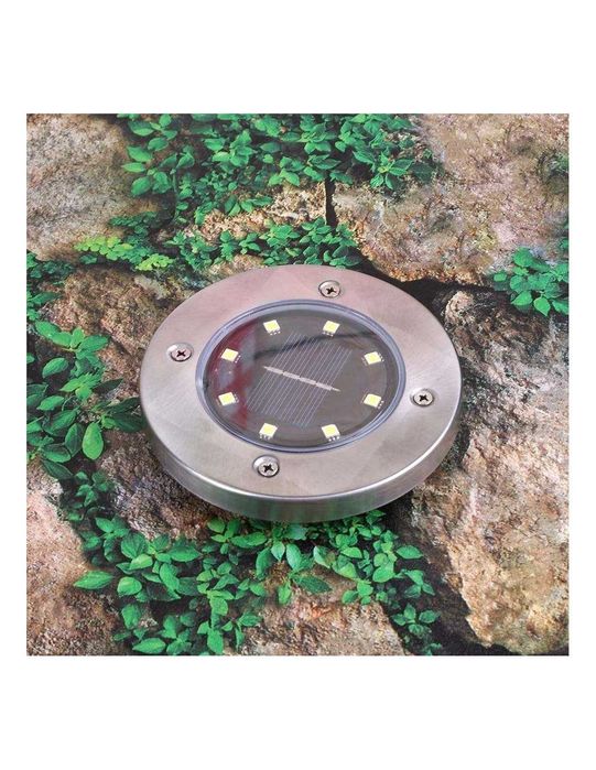 Set 4 x lampa solara cu 4 leduri si senzor de lumina cu fixare in sol