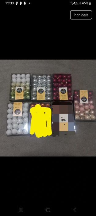 Globuri sticla 2,5cm