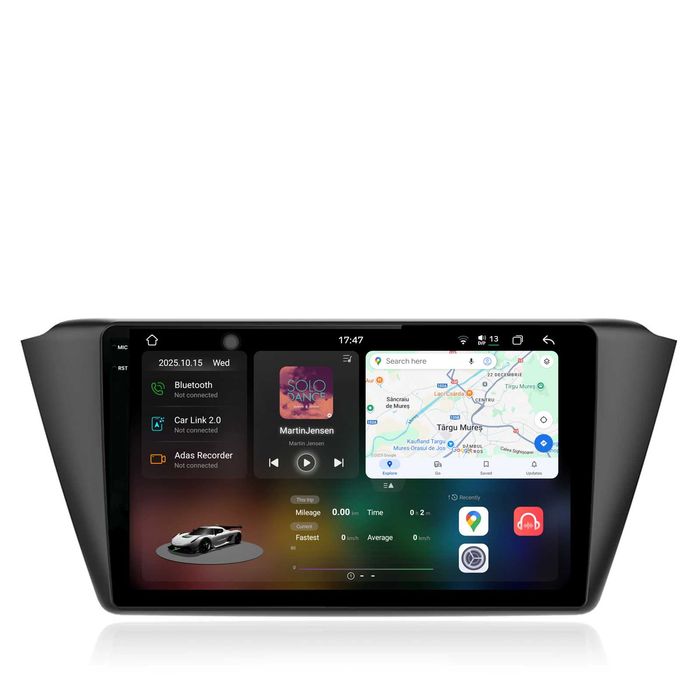 Navigatie Dedicata Skoda Fabia (2014-2019), 9Inch, Bluetooth, CarPlay