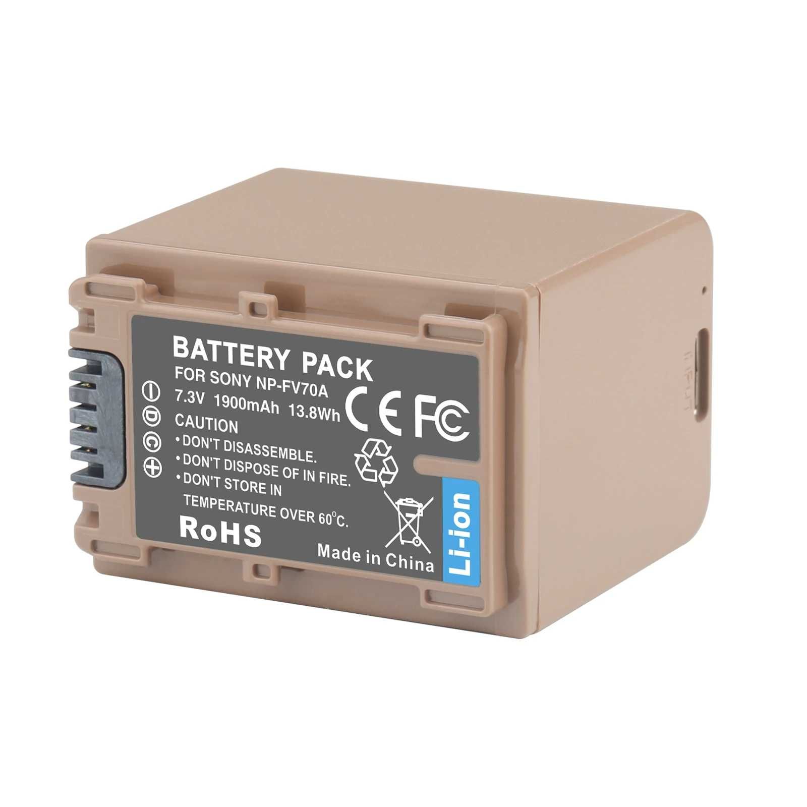 Батерия NP-FV70 за Sony с порт за зареждане