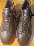 Sneakers negri piele naturala Bigotti