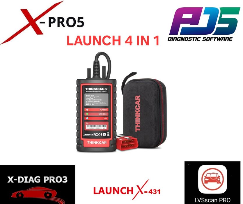 Launch x431 Thinkdiag 2 4 в 1 XPRO5 / ADS / XDIAG / LVS