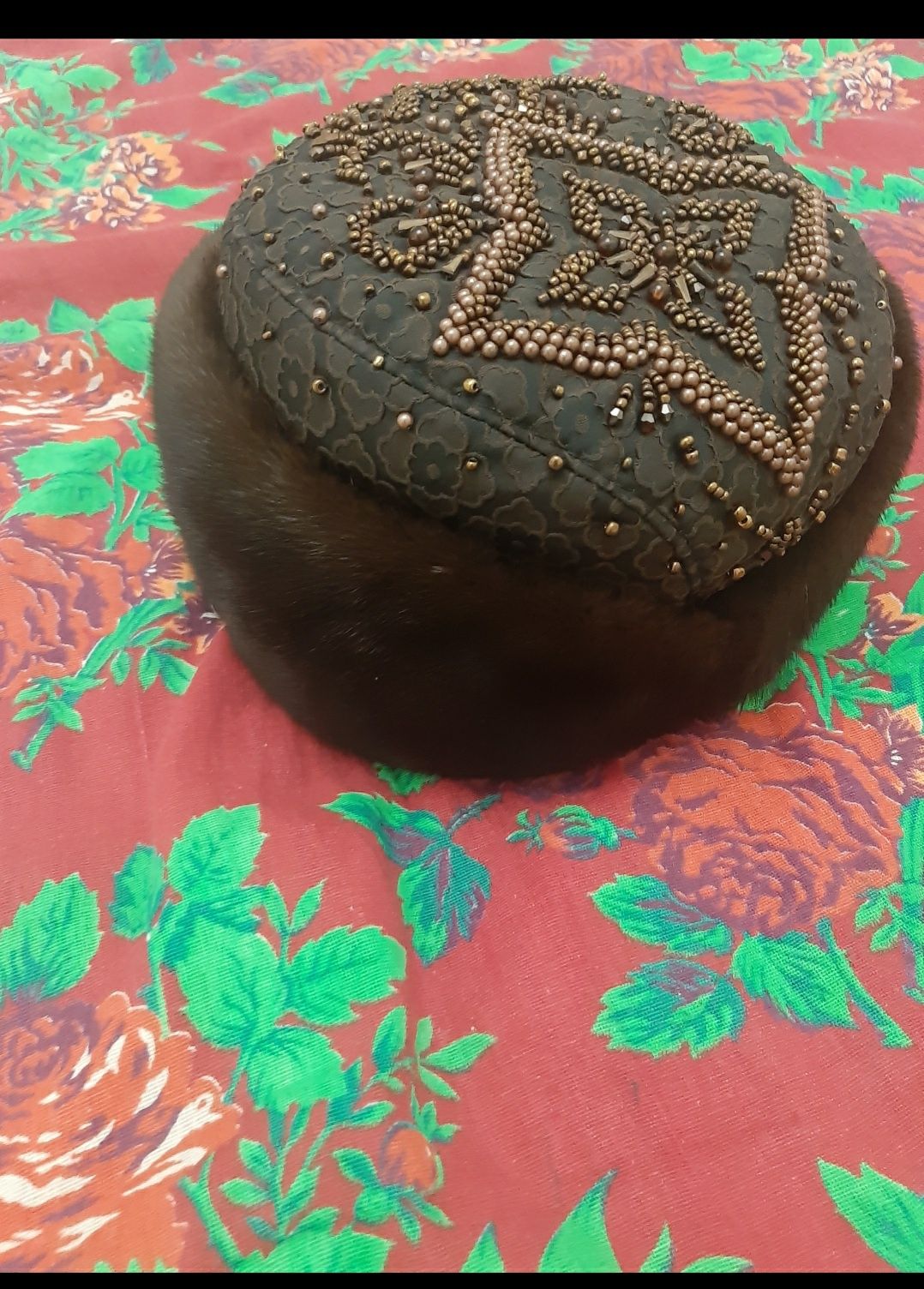 Зимняя норковая шапка