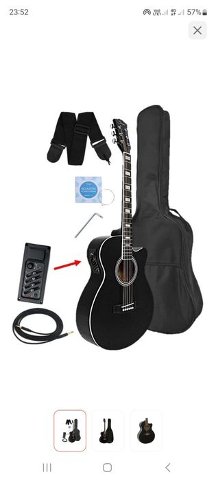 Гитара электроакустическая Smiger GA-H15 EQ BK черный