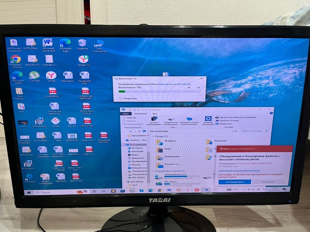Продам компьютер win 10, системник+ монитор