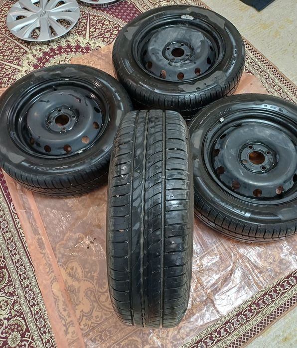 Штампованные диски 4х100 R 15 +шины