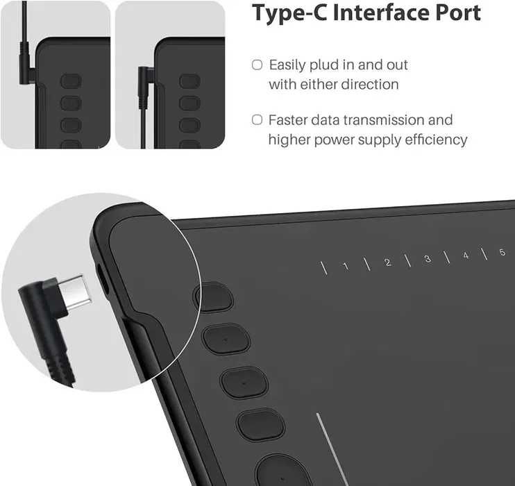 Графичен таблет за рисуване със стилус писалка HUION Inspiroy H1161