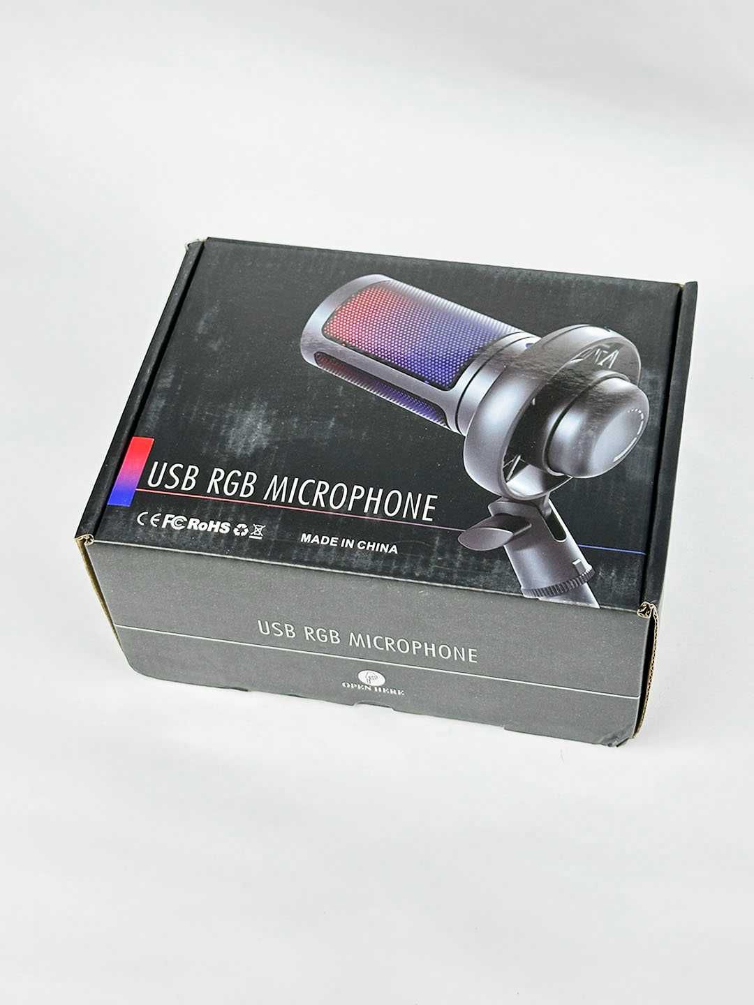 Микрофон RGB для подкаст, стрим, для блогеров. не дорого