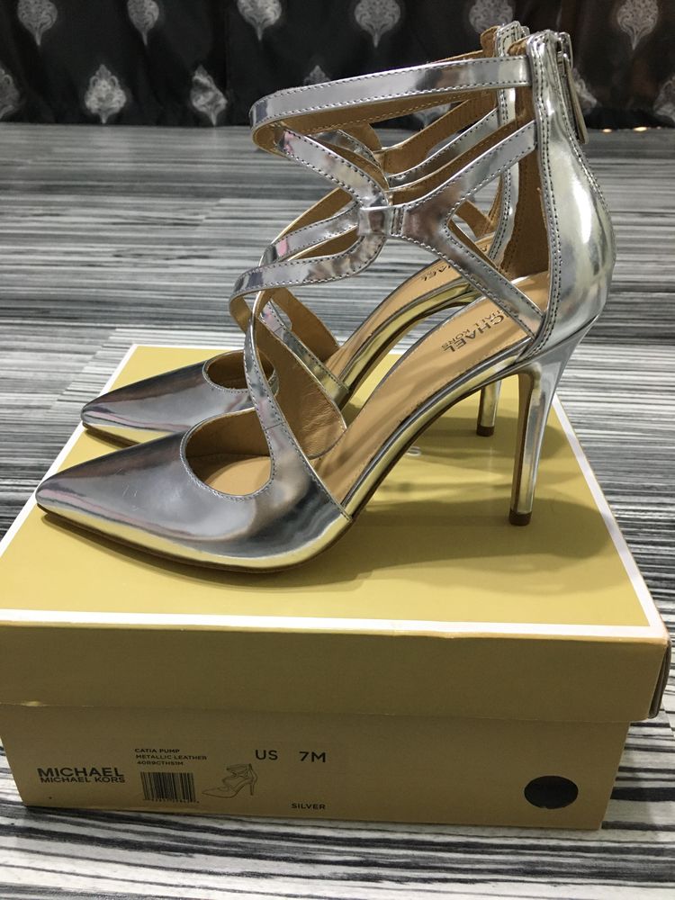 Pantofi Michael Kors din piele (silver, argintii)