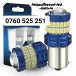 Set Două Becuri Led P21W-BAU15S-1156/T20 7440-7443 Alb-Rece-Rosu