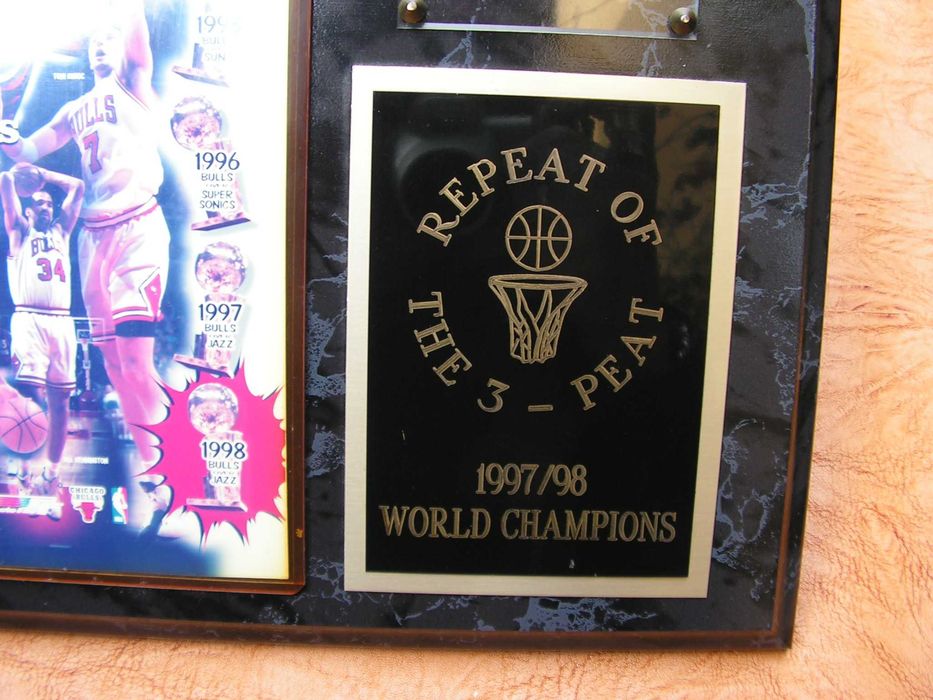 Много рядък,винтидж, колекционерски плакет на NBA- Chicago Bulls