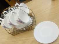 Set cesti si farfuri cafea, ceai.
